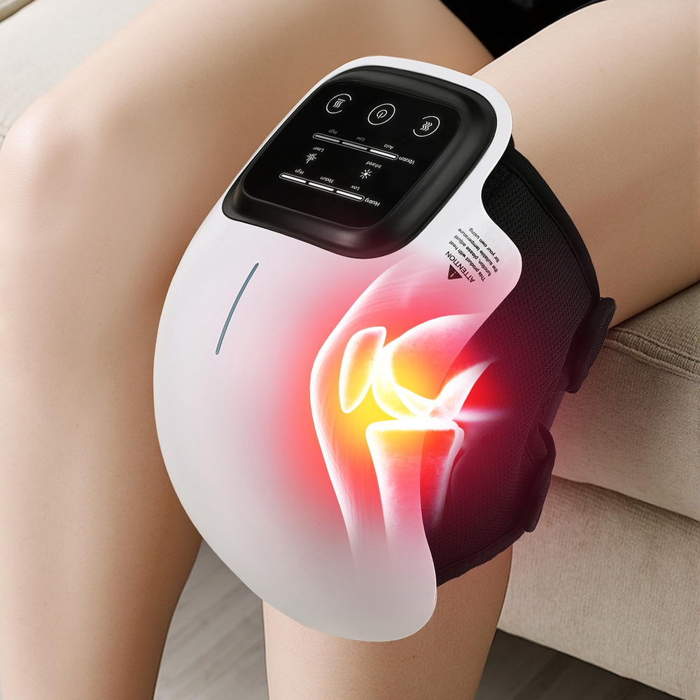 Livemor Heated Knee Massager with Vibration Infrared Laser and USB Charging