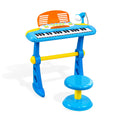 Keezi 37-Key Kids Piano Keyboard Set with Stool & Microphone, Blue - SuperSaverAU - view 1