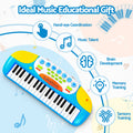 Keezi 37-Key Kids Piano Keyboard Set with Stool & Microphone, Blue - SuperSaverAU - view 4