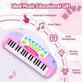 Keezi 37-Key Kids Piano Keyboard Set with Stool & Microphone, Pink - SuperSaverAU - view 4