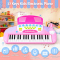 Keezi 37-Key Kids Piano Keyboard Set with Stool & Microphone, Pink - SuperSaverAU - view 5
