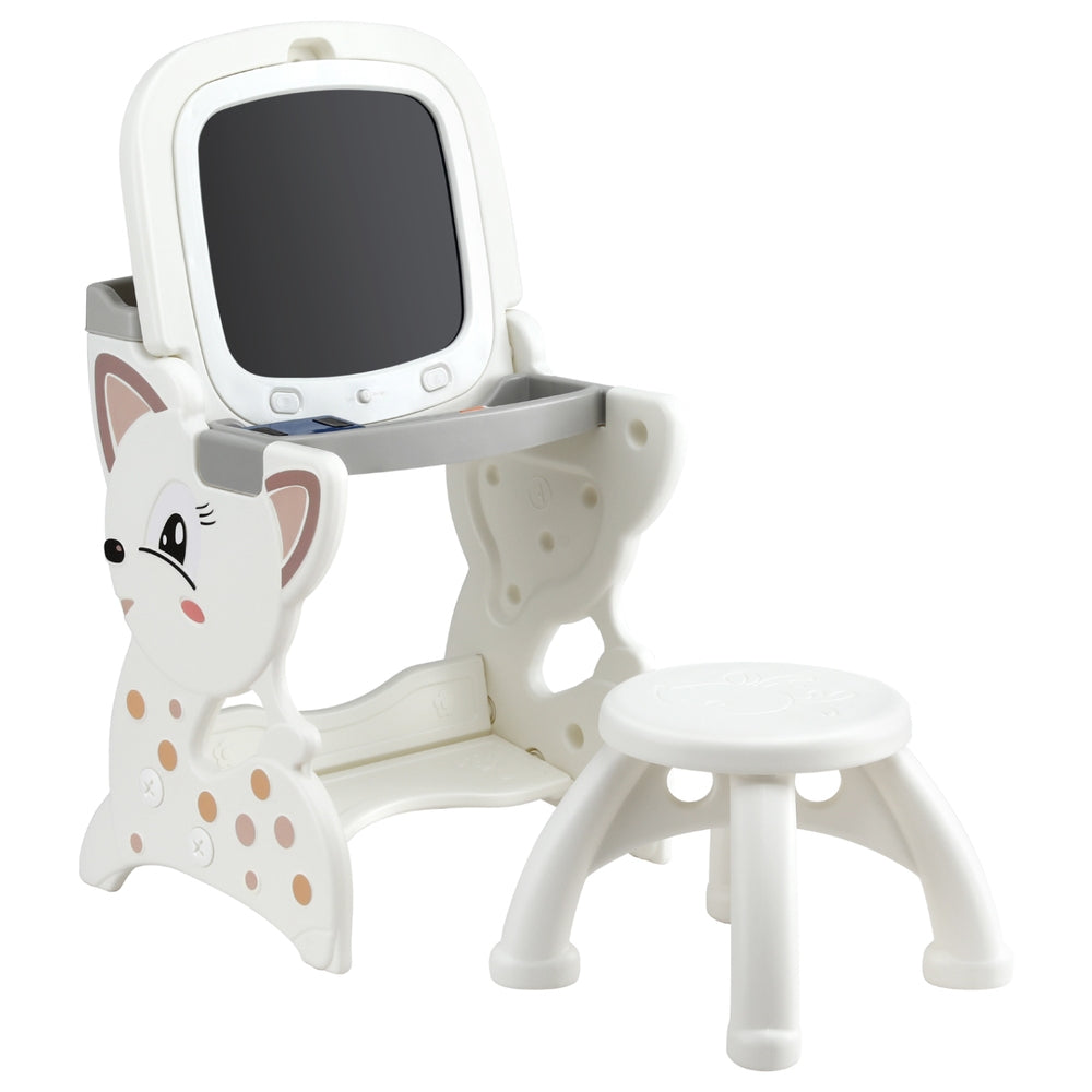 Keezi 2-in-1 Kids Desk and Stool Set with LCD Writing Tablet - SuperSaverAU - view 1