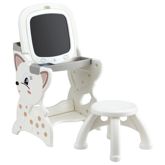Keezi 2-in-1 Kids Desk and Stool Set with LCD Writing Tablet