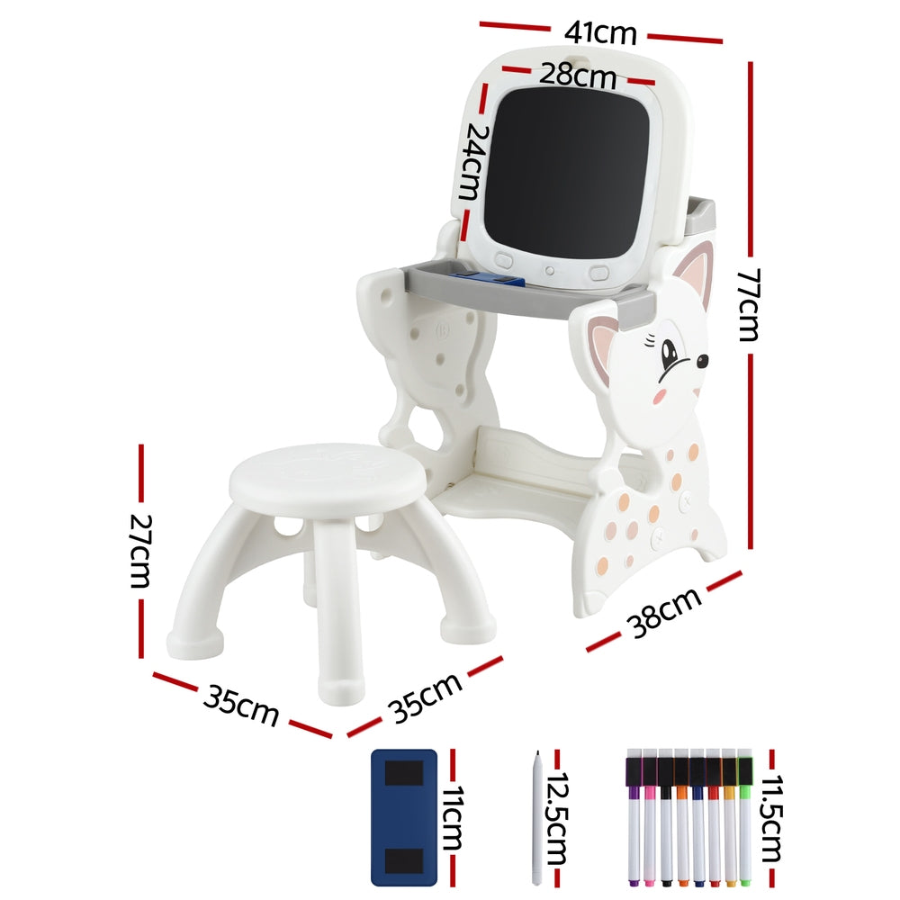 Keezi 2-in-1 Kids Desk and Stool Set with LCD Writing Tablet