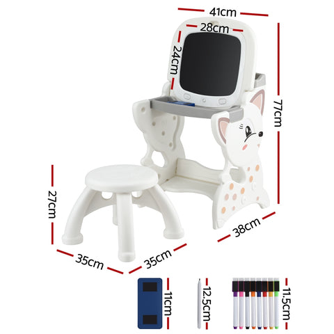 Keezi 2-in-1 Kids Desk and Stool Set with LCD Writing Tablet - SuperSaverAU - view 2