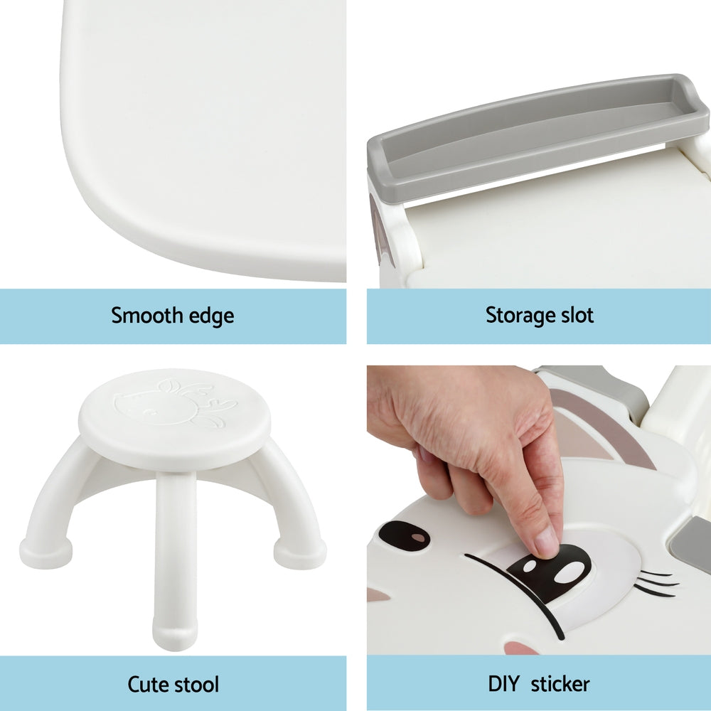 Keezi 2-in-1 Kids Desk and Stool Set with LCD Writing Tablet