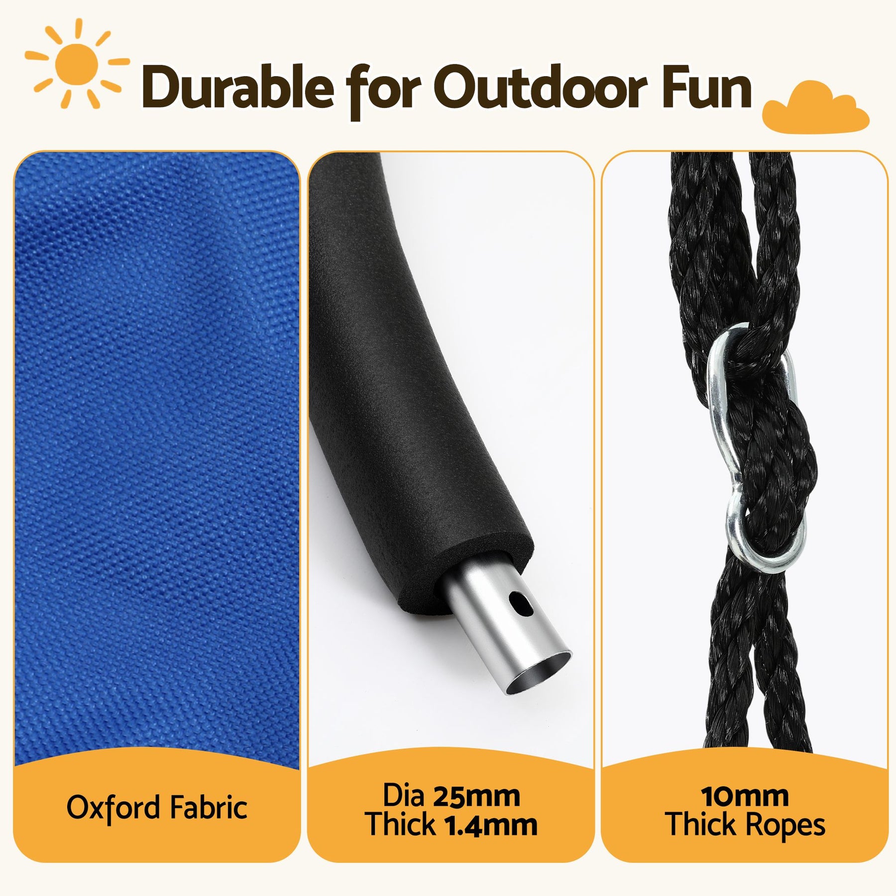 Gardeon 100cm Outdoor Tree Swing Hammock with 150kg Capacity