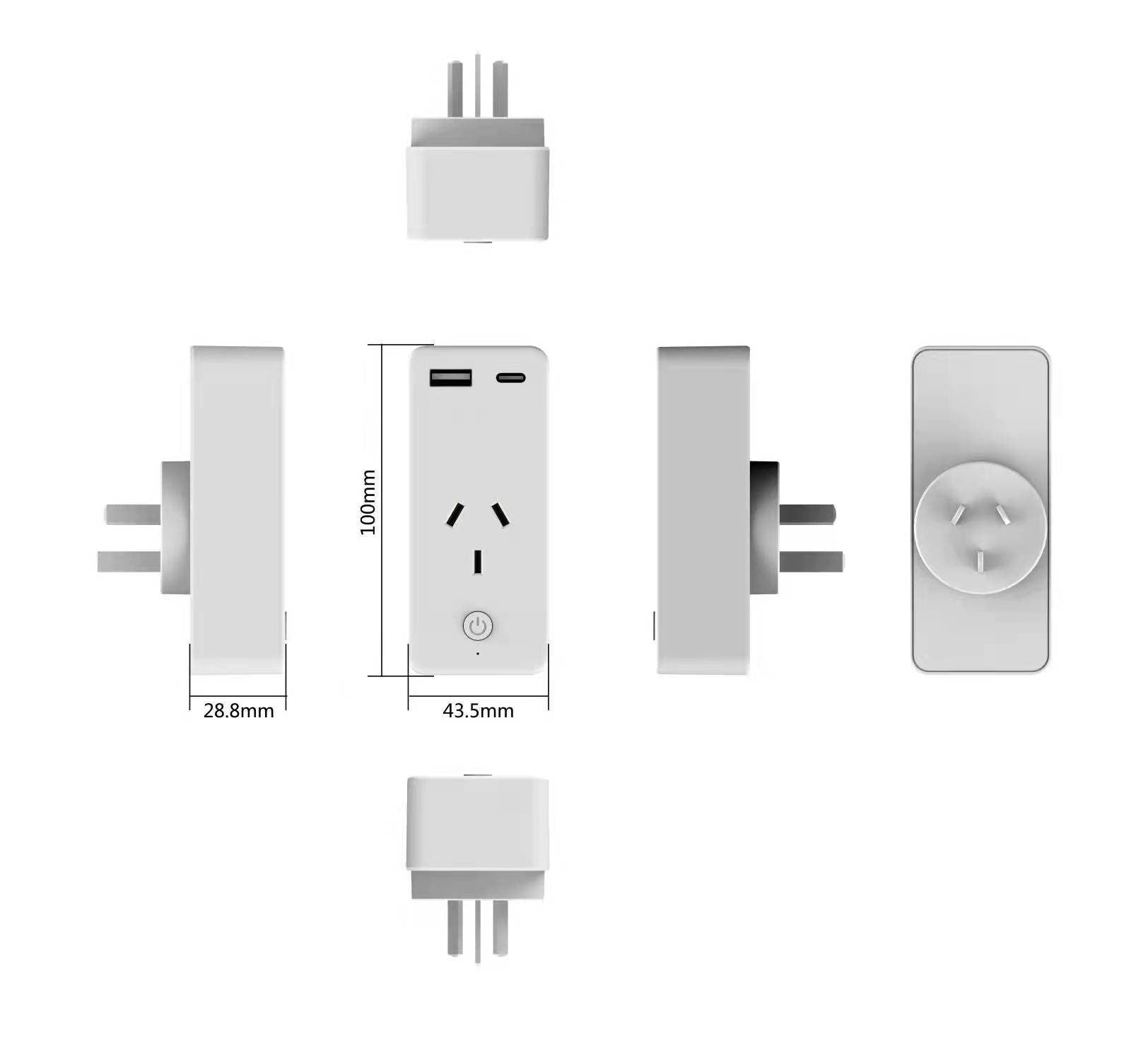 Kogan SmarterHomeâ„¢ Smart Plug With Energy Meter & 5V 2A USB A&C Ports | SuperSaverAU