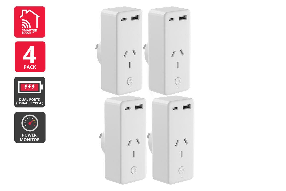 Kogan SmarterHomeâ„¢ Smart Plug With Energy Meter & 5V 2A USB A&C Ports | SuperSaverAU