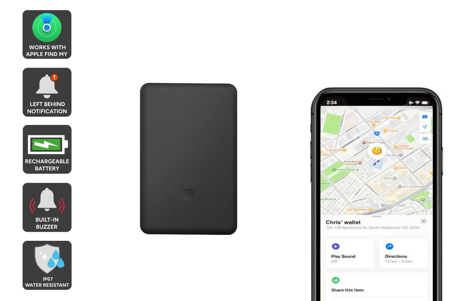 Kogan Smart Tag Rechargeable Wallet Tracker Card for Apple Find My - SuperSaverAU - view 1