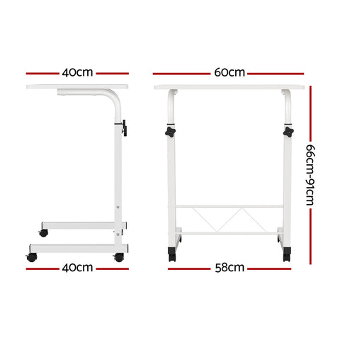 Artiss Laptop Desk Table Adjustable 60CM White - SuperSaverAU - view 2
