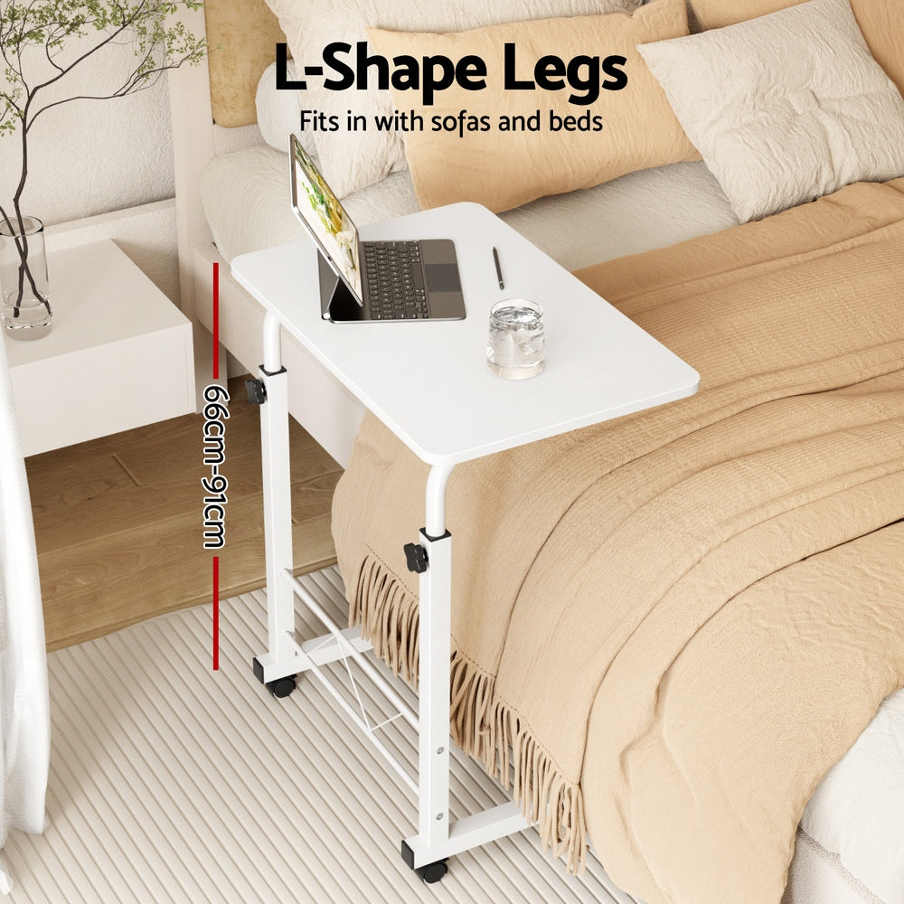 Artiss Laptop Desk Table Adjustable 60CM White - SuperSaverAU - view 4