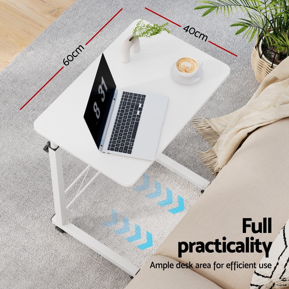 Artiss Laptop Desk Table Adjustable 60CM White - SuperSaverAU - view 5