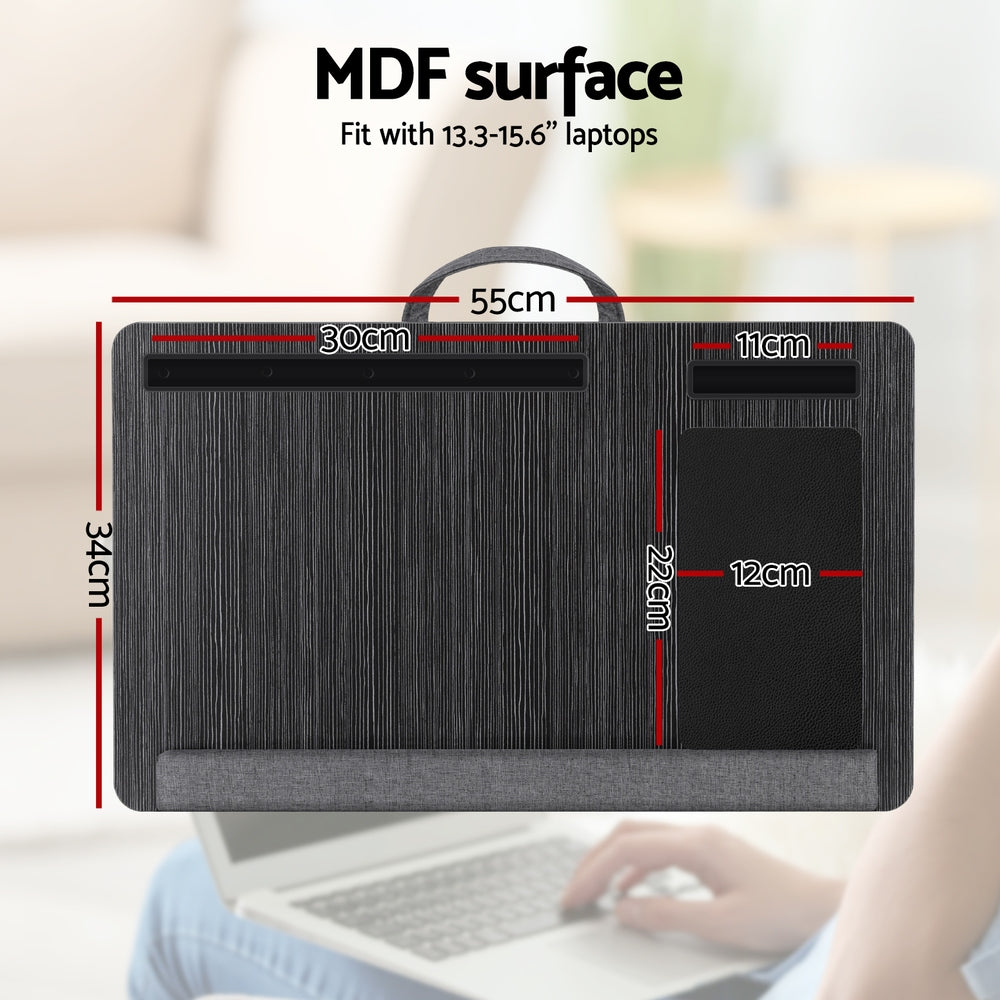 Artiss Lap Desk Laptop DeskS Portable w/ Wrist-rest Phone Slot Mouse Pad 55CM - SuperSaverAU - view 4