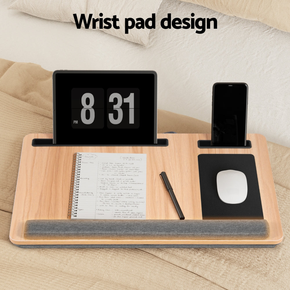 Artiss Lap Desk Laptop Desks Portable w/ Wrist-rest Phone Slot Mouse Pad 55CM - SuperSaverAU - view 5