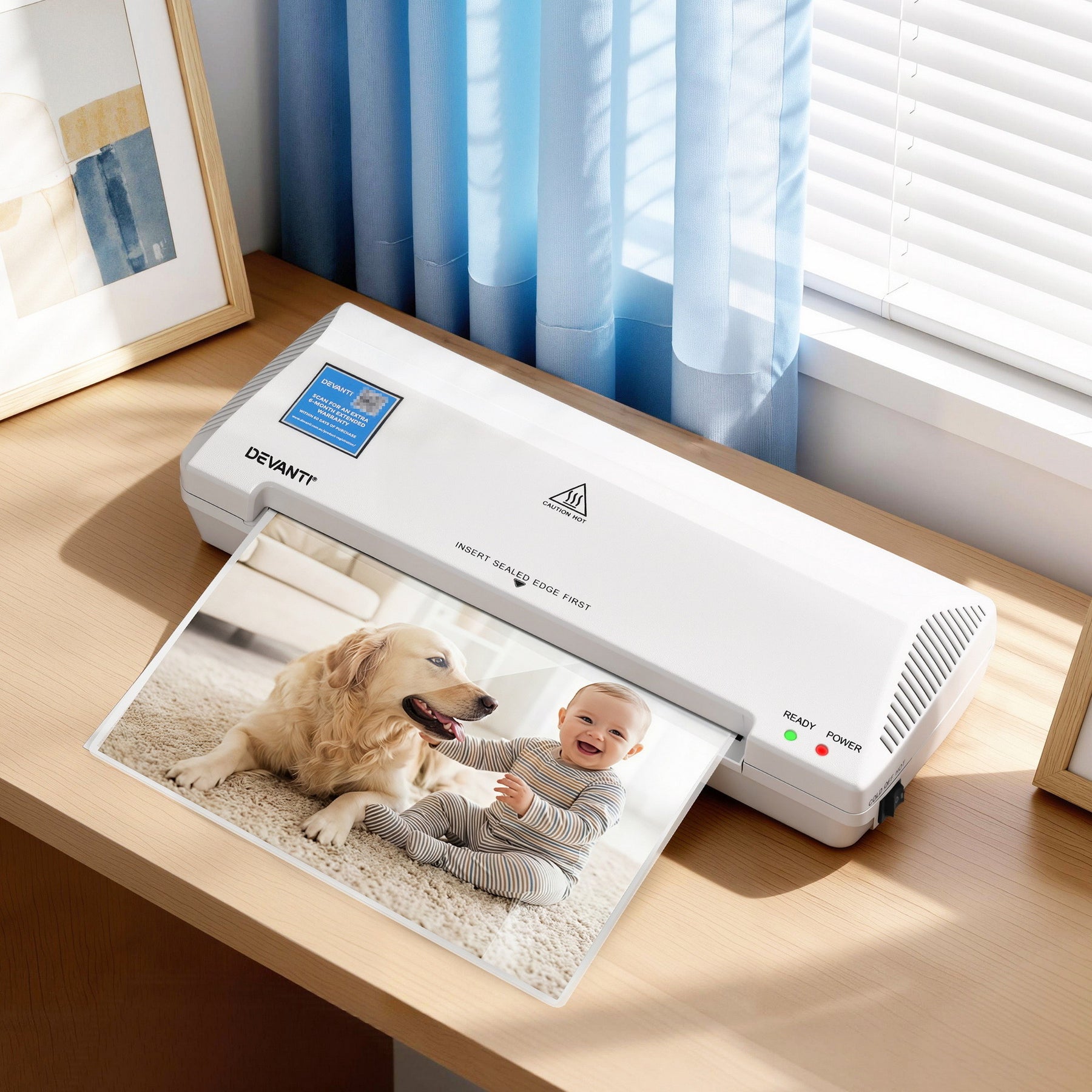 Devanti A4 Laminator Machine – White Hot & Cold Lamination