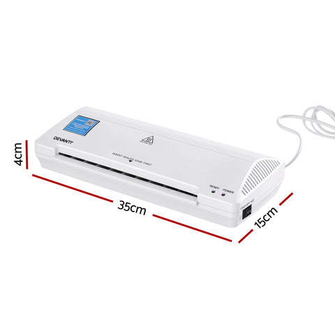 Devanti A4 Laminator Machine – White Hot & Cold Lamination