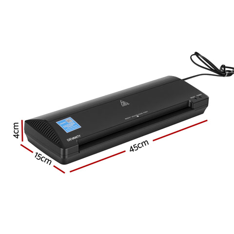 Devanti A3 Laminator Machine – Black Hot & Cold Lamination