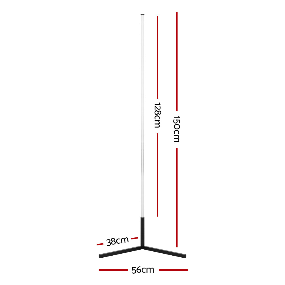 Artiss RGB Floor Lamp 150CM Remote Control USB LED Adjustable Brightness - SuperSaverAU - view 2