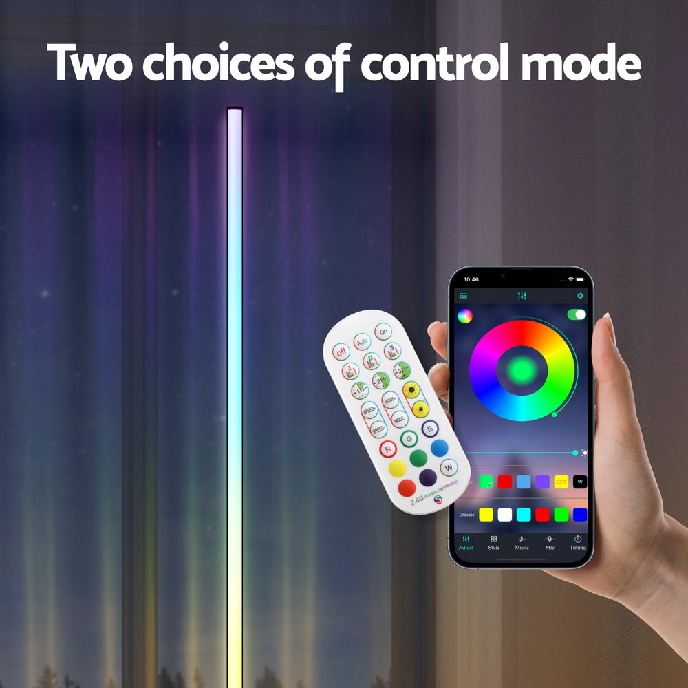 Artiss RGB Floor Lamp 150CM Remote Control USB LED Adjustable Brightness - SuperSaverAU - view 4