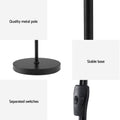 Artiss Floor Lamp 180cm Black Metal with Adjustable Child Light for Living Room - SuperSaverAU - view 4