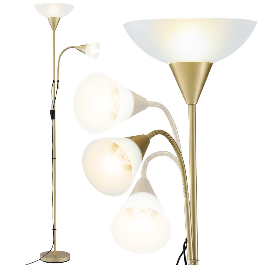 Artiss Gold Mother and Child Floor Lamp with Reading Light