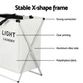 Artiss Laundry Basket Hamper 2 Sections Large Foldable Washing Clothes Storage 59cm - SuperSaverAU - view 6