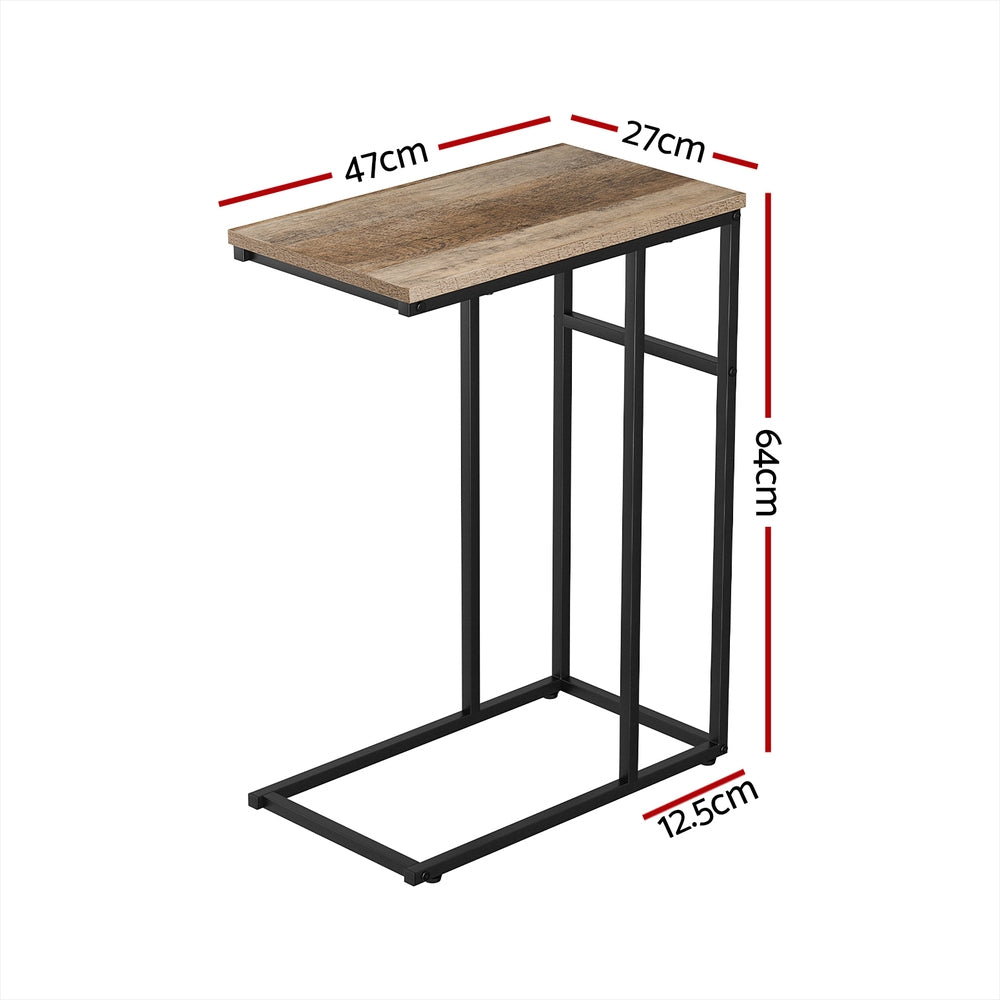 Artiss Anika Coffee Table Side Table Walnut - SuperSaverAU - view 2