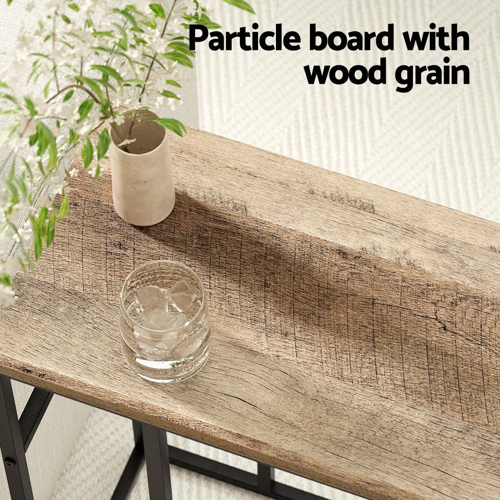 Artiss Anika Coffee Table Side Table Walnut - SuperSaverAU - view 4
