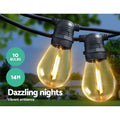 Jingle Jollys 14m LED Festoon String Lights Christmas Wedding Party Outdoor - SuperSaverAU - view 3