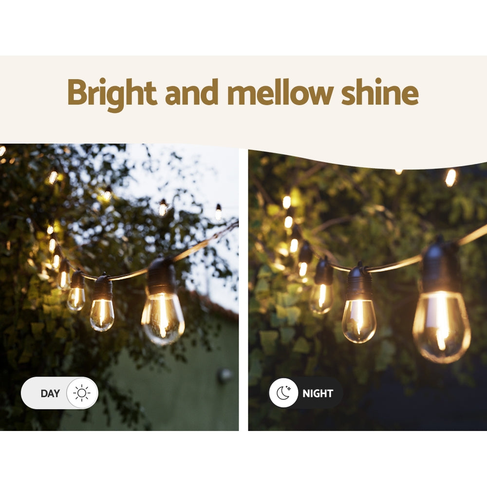14m Festoon Lights Christmas Fairy String Lights Outdoor Party Garden Decor - SuperSaverAU - view 6