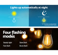 Premium Solar Festoon String Lights with 15 S14 Bulbs - 17m