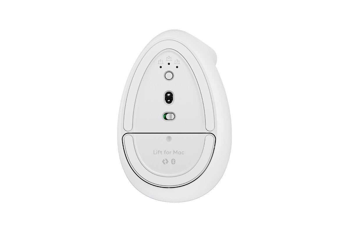 Logitech Lift Vertical Ergonomic Mouse (Mac, Pale Grey)