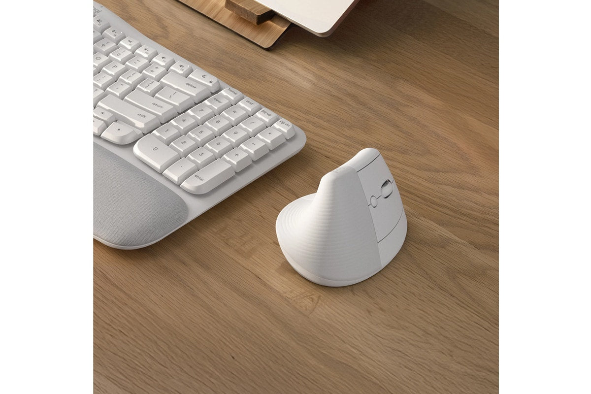Logitech Lift Vertical Ergonomic Mouse (Pale Grey)