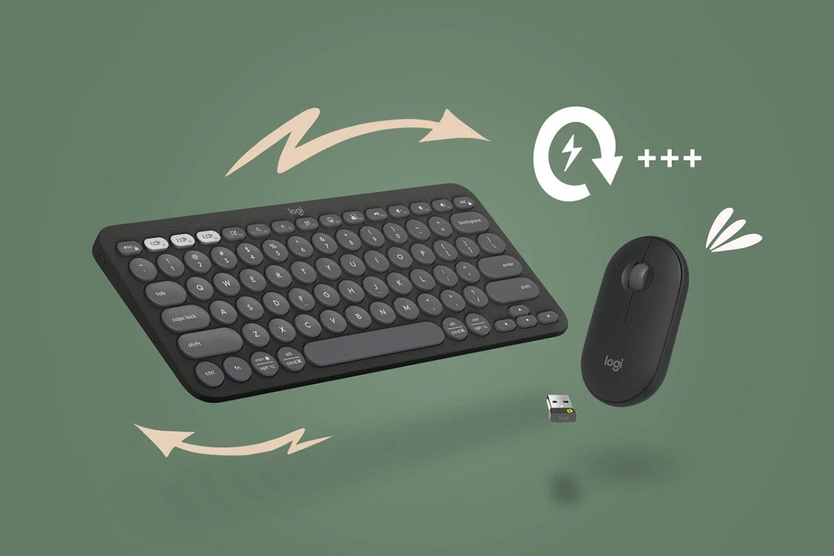 Logitech Pebble 2 Wireless Keyboard and Mouse Combo (Graphite)