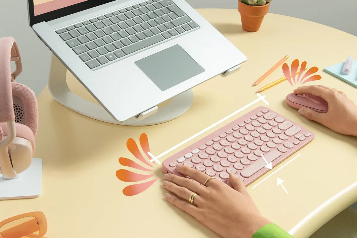 Logitech Pebble 2 Wireless Keyboard and Mouse Combo (Rose)