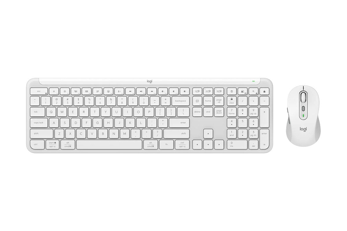 Logitech MK950 Signature Slim Wireless Keyboard and Mouse Combo (Off White)