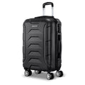 Wanderlite 20" Hard Shell Luggage with Code Lock & Dual Wheels - Black - SuperSaverAU - view 6