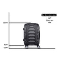 Wanderlite 20" Hard Shell Luggage with Code Lock & Dual Wheels - Black - SuperSaverAU - view 2