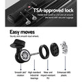 Wanderlite 28" Hard Shell Luggage with TSA Lock, 360° Spinner Wheels, Black - SuperSaverAU - view 5