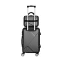 Wanderlite 2-Piece Luggage Set 20" & 12" Hard Shell with TSA Lock - Black - SuperSaverAU - view 3