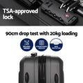 Wanderlite 2-Piece Luggage Set 20" & 12" Hard Shell with TSA Lock - Black - SuperSaverAU - view 5