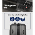 Wanderlite 2-Piece Luggage Set 20" & 12" Hard Shell with TSA Lock - Dark Grey - SuperSaverAU - view 4