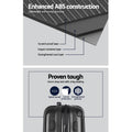 Wanderlite 20" Hard Shell Luggage Case with Code Lock & Dual Wheels - Black - SuperSaverAU - view 4