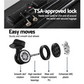 Wanderlite 28" Hard Shell Luggage Case with TSA Lock & Spinner Wheels - Black - SuperSaverAU - view 5