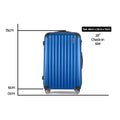 Wanderlite 28" Blue Hard Shell Luggage Case with TSA Lock & Spinner Wheels - SuperSaverAU - view 2