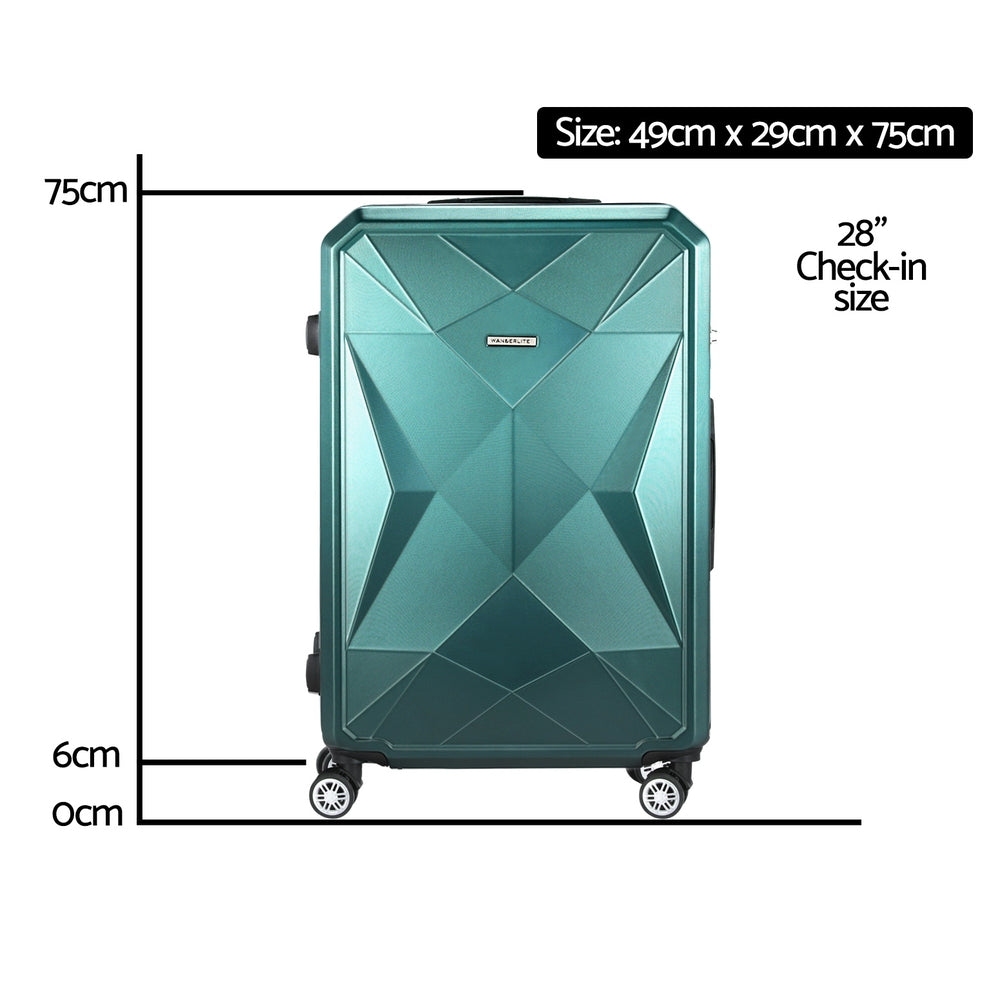 Wanderlite 28" Luggage Set - TSA Lock, ABS Hard Shell, Lightweight, 360° Wheels - SuperSaverAU - view 2