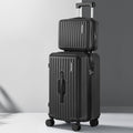 Wanderlite 2pcs Trunk Luggage Set 12" 20" Black with TSA Lock & 360° Spinner Wheels - SuperSaverAU - view 6