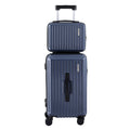 Wanderlite 2pcs Trunk Luggage Set 12" 20" Navy with TSA Lock & 360° Spinner Wheels - SuperSaverAU - view 3