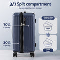 Wanderlite 2pcs Trunk Luggage Set 12" 20" Navy with TSA Lock & 360° Spinner Wheels - SuperSaverAU - view 4